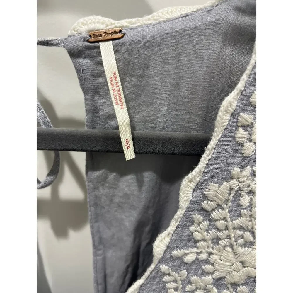 Free People Cutie Pie Romper in Slate Sz S